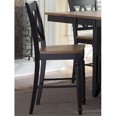 Counter Chair with Double X-Back